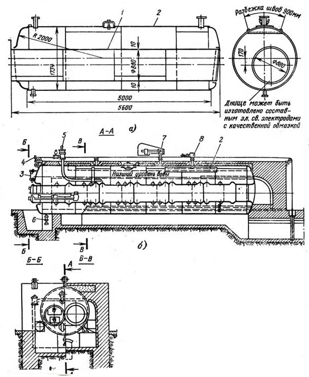 Вертикальный цилиндрический котел