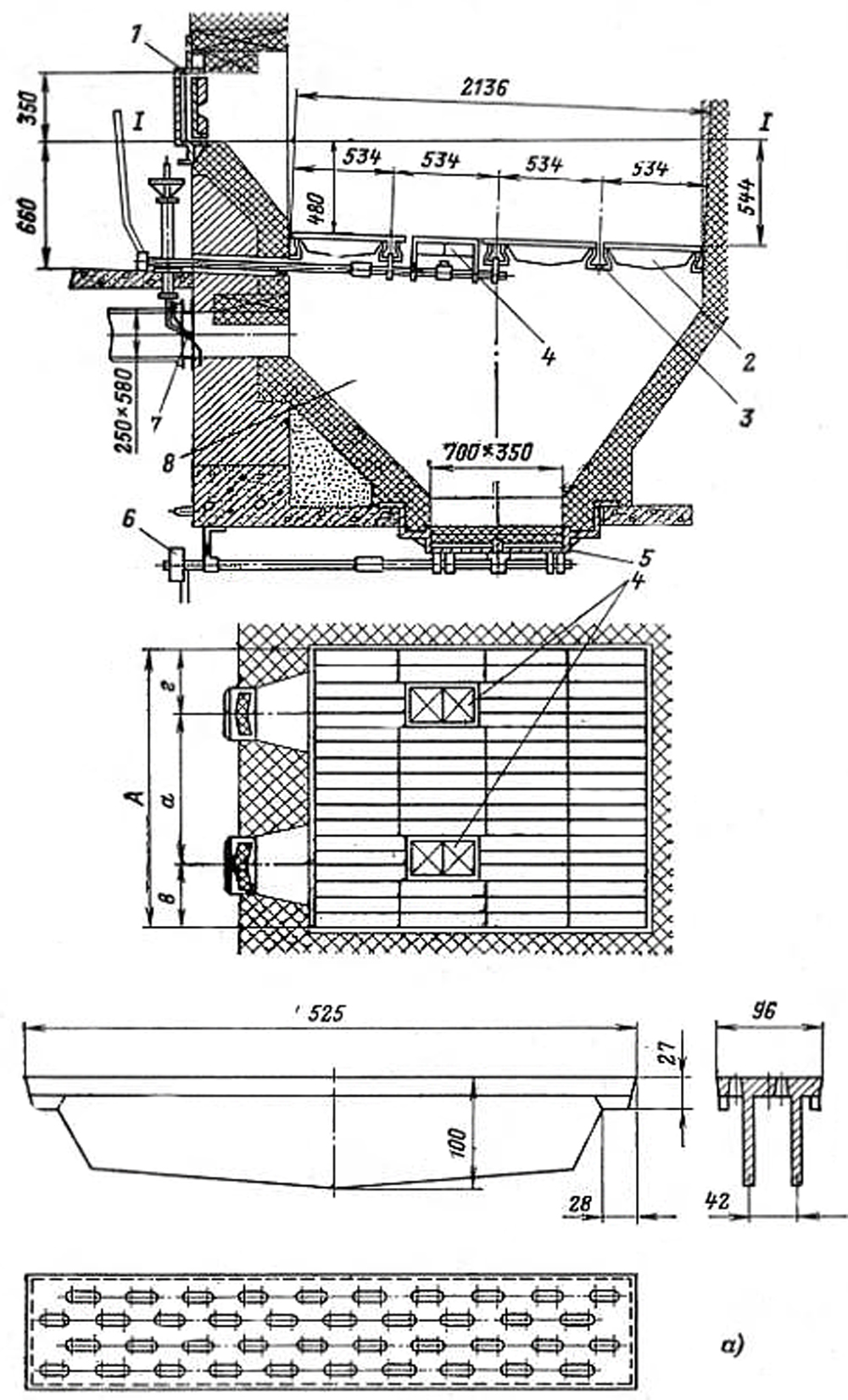 Горизонтальная колосниковая решетка