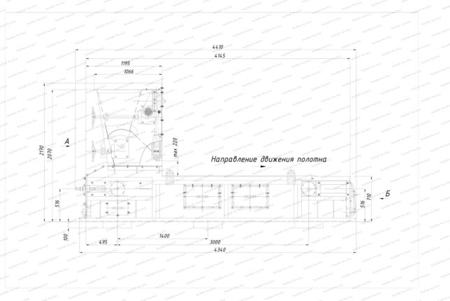 Топка с ленточным полотном ТЛПХ-1.1/3.32 чертеж